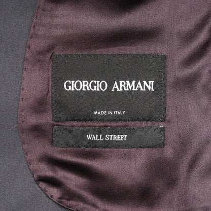 WALL STREET テーラードジャケット ウール シルク ブラック ジョルジオアルマーニ
