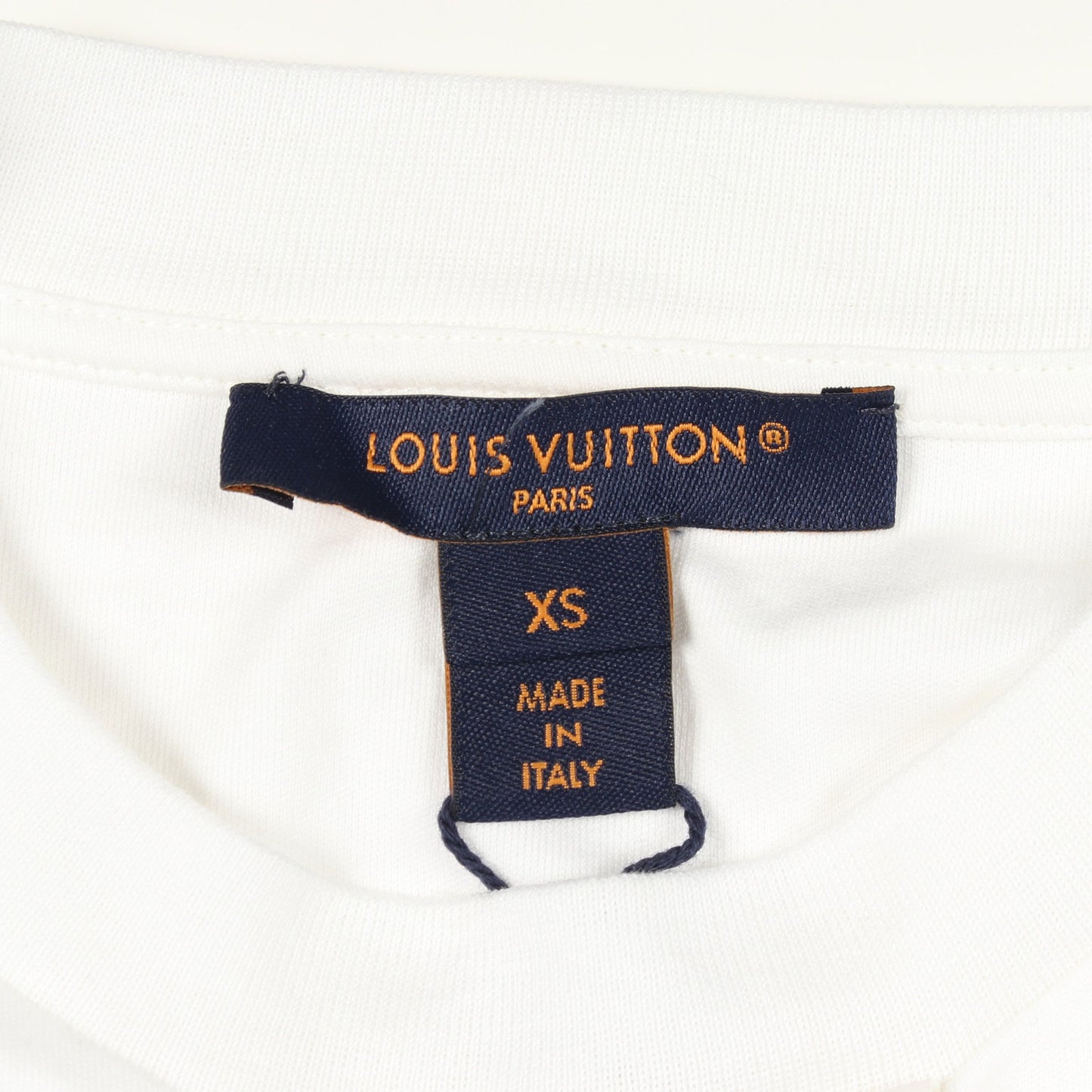 チェーンディテール 半袖Tシャツ コットン ホワイト ルイヴィトン トップス LOUIS VUITTON