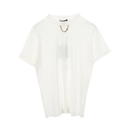 チェーンディテール 半袖Tシャツ コットン ホワイト ルイヴィトン トップス LOUIS VUITTON