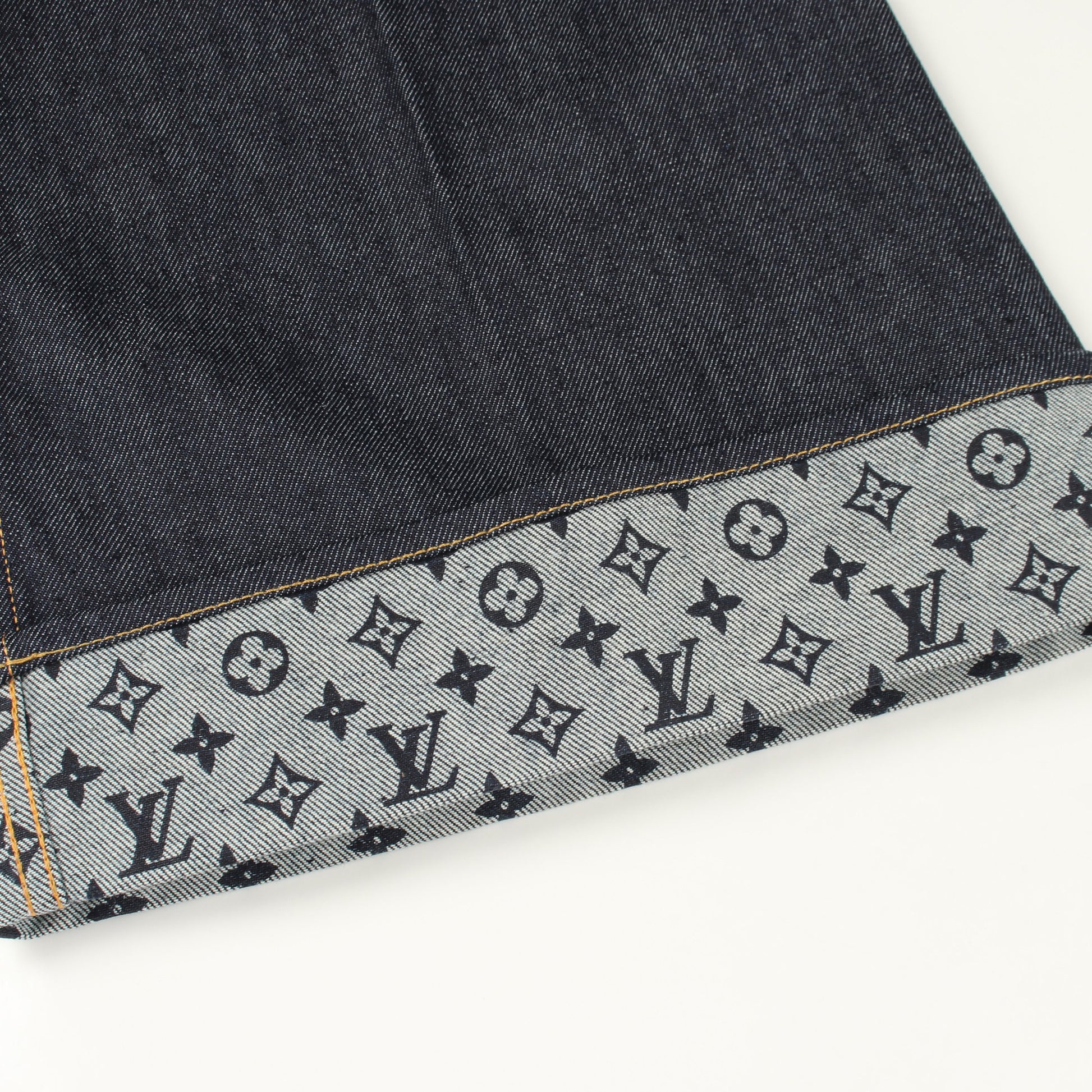 モノグラム デニムパンツ コットン インディゴブルー ルイヴィトン ボトムス LOUIS VUITTON