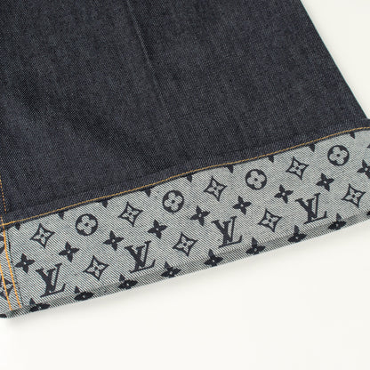 モノグラム デニムパンツ コットン インディゴブルー ルイヴィトン ボトムス LOUIS VUITTON