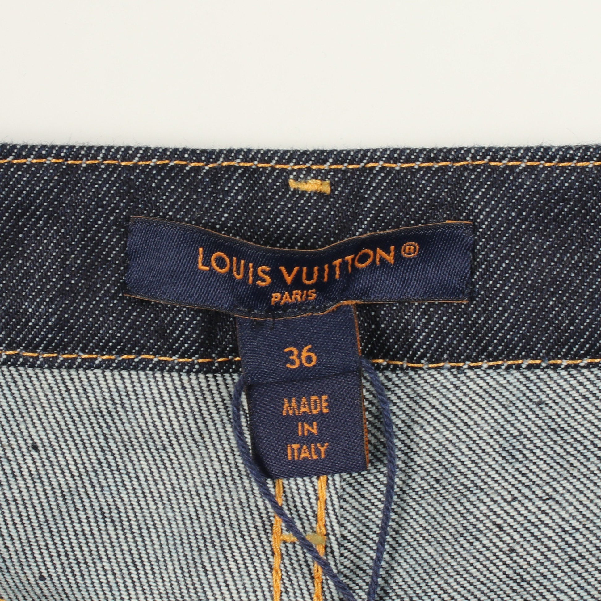 モノグラム デニムパンツ コットン インディゴブルー ルイヴィトン ボトムス LOUIS VUITTON