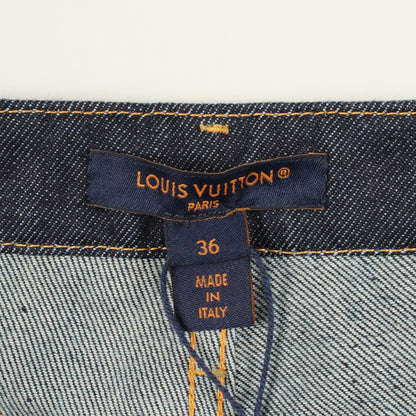 モノグラム デニムパンツ コットン インディゴブルー ルイヴィトン ボトムス LOUIS VUITTON