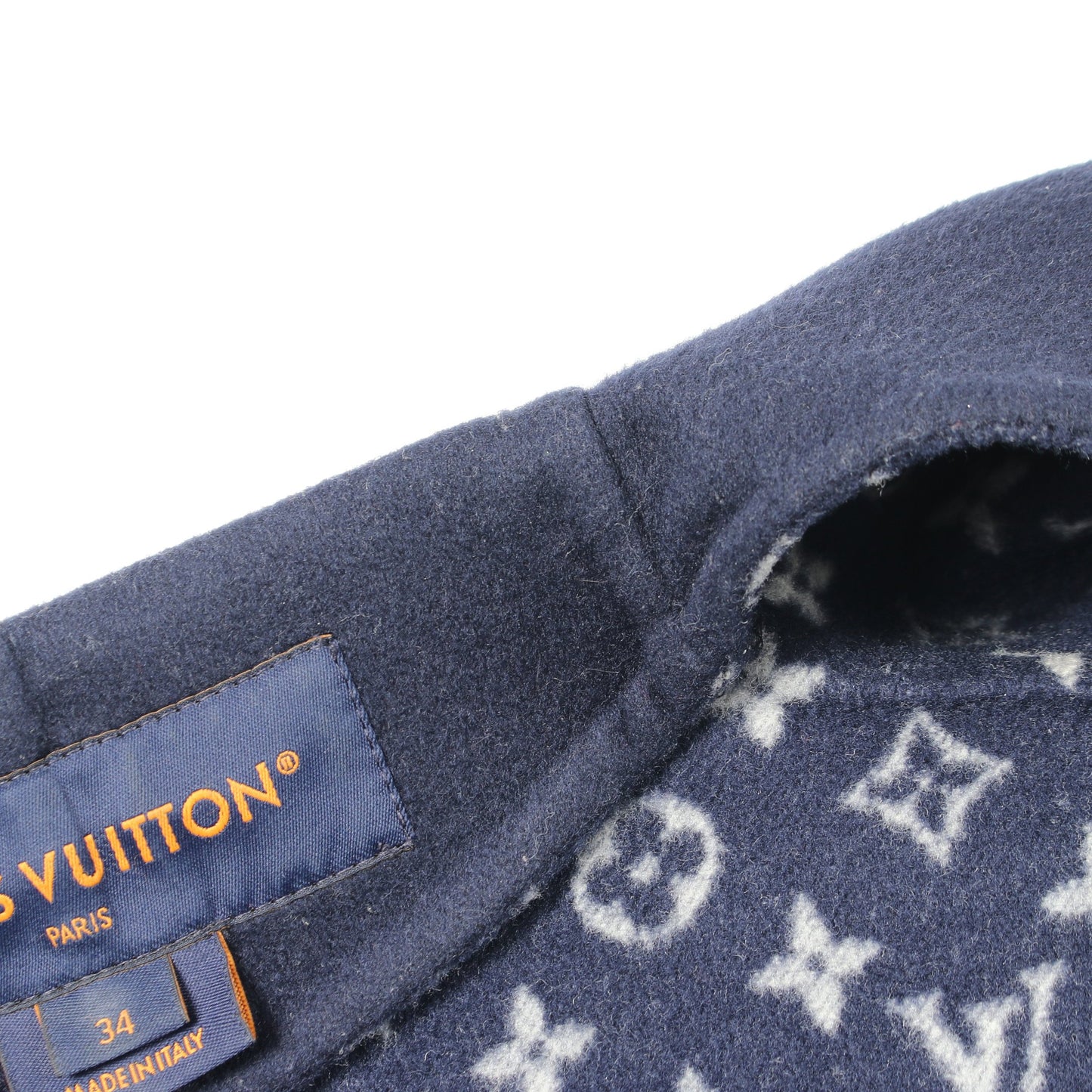 Double Face Drape Front Coat ダブルフェイスドレープ フロント コート ウール ネイビー ルイヴィトン アウター LOUIS VUITTON