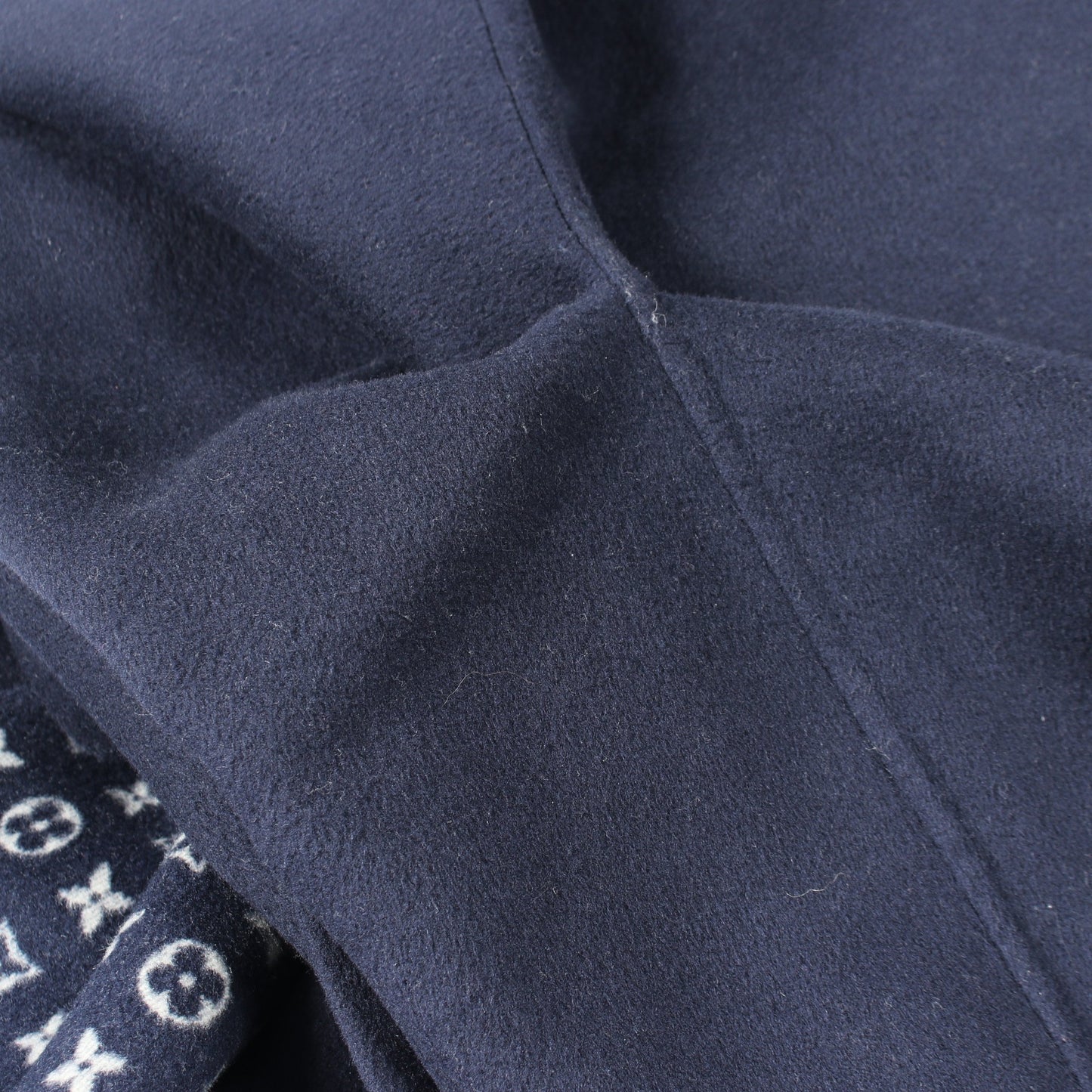 Double Face Drape Front Coat ダブルフェイスドレープ フロント コート ウール ネイビー ルイヴィトン アウター LOUIS VUITTON