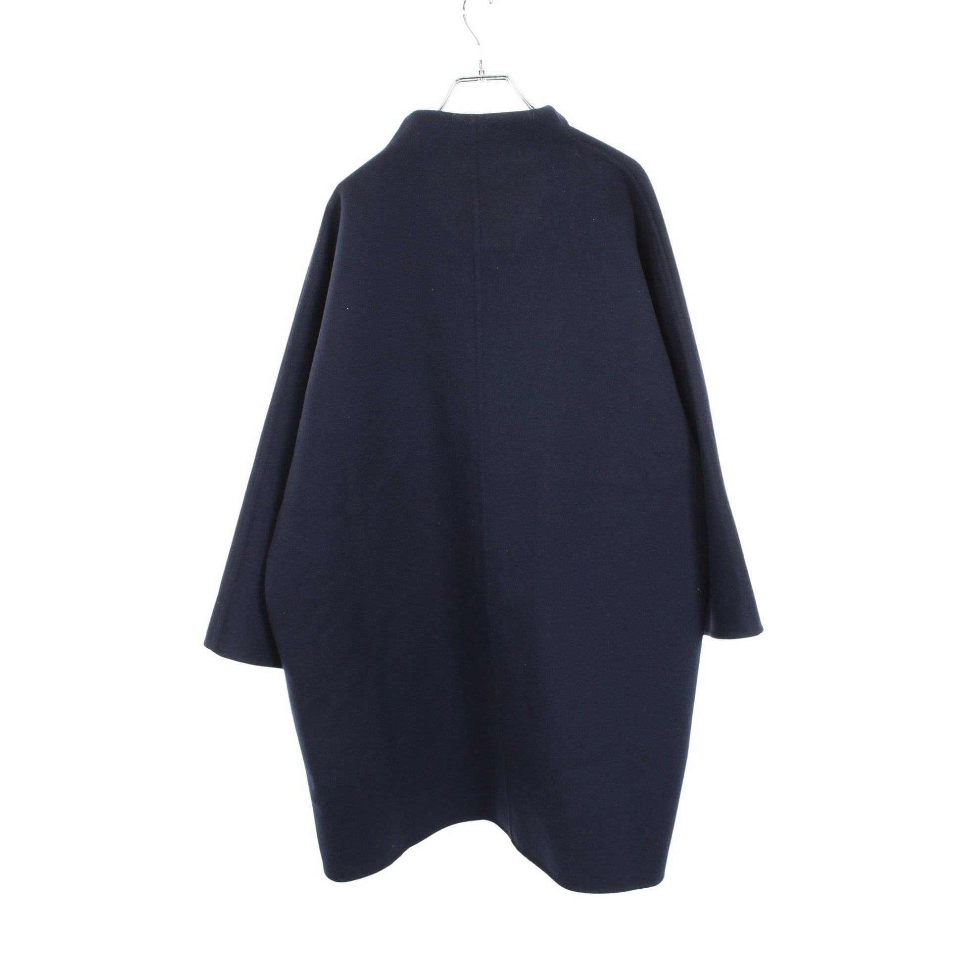 Double Face Drape Front Coat ダブルフェイスドレープ フロント コート ウール ネイビー ルイヴィトン アウター LOUIS VUITTON