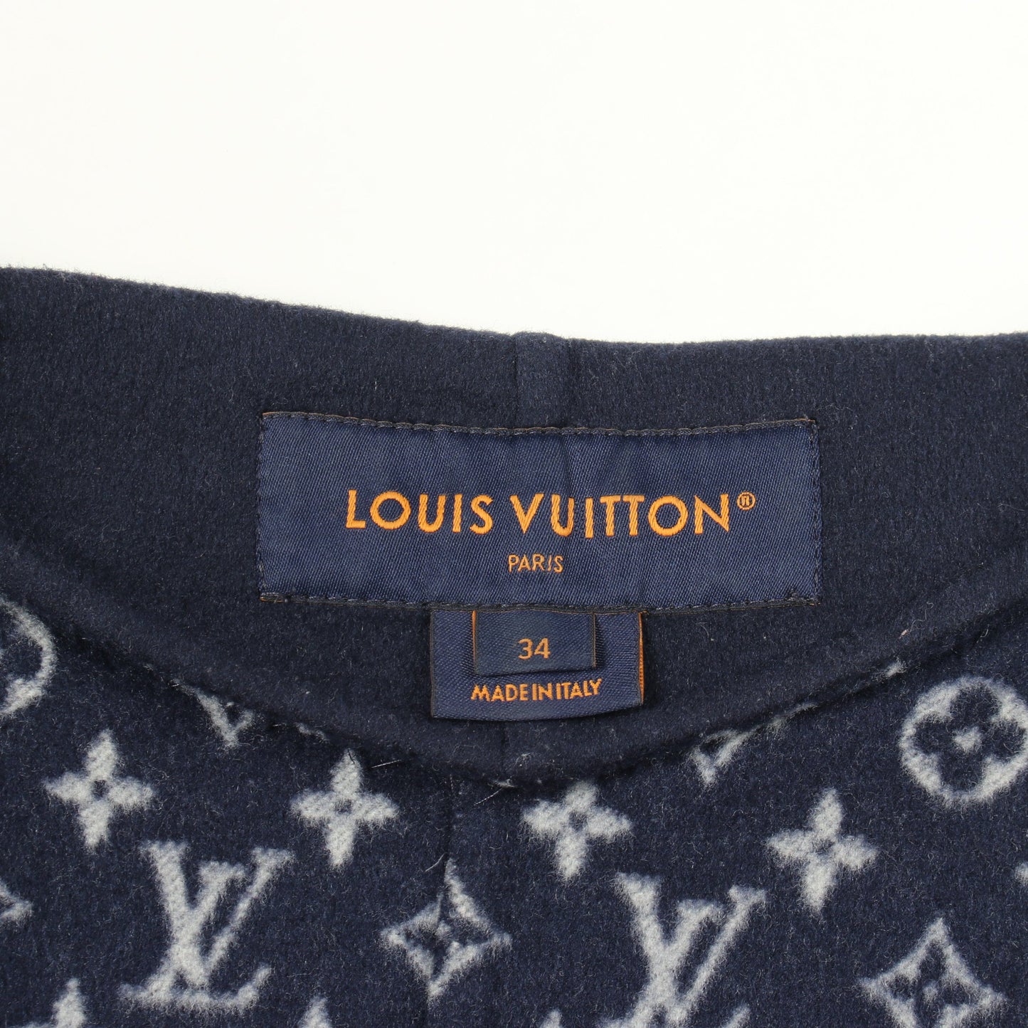 Double Face Drape Front Coat ダブルフェイスドレープ フロント コート ウール ネイビー ルイヴィトン アウター LOUIS VUITTON