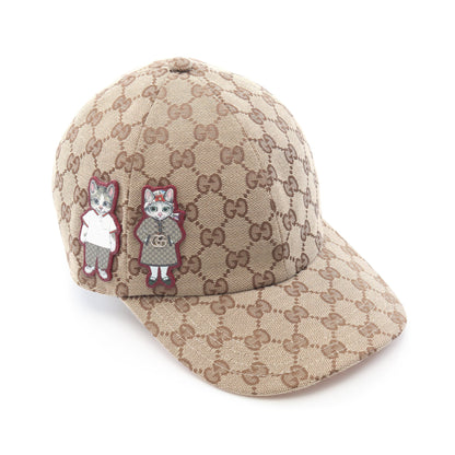 GUCCI × ヒグチユウコ GGキャンバス キャップ コットン ベージュ ライトピンク グッチ 財布・小物 GUCCI