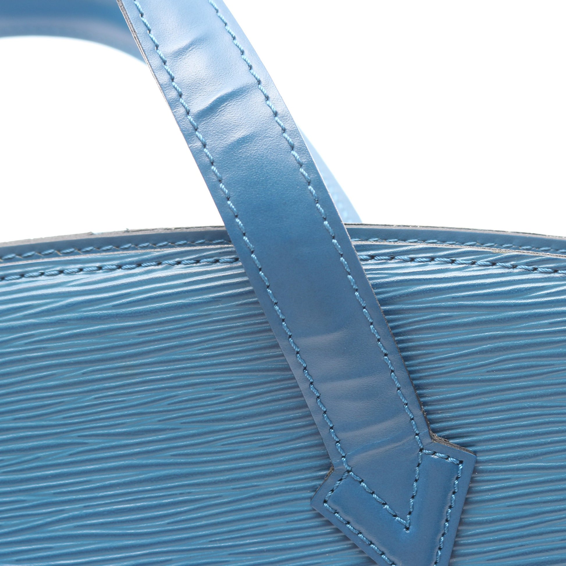 サンジャック エピ トレドブルー ハンドバッグ レザー ブルー ルイヴィトン バッグ LOUIS VUITTON