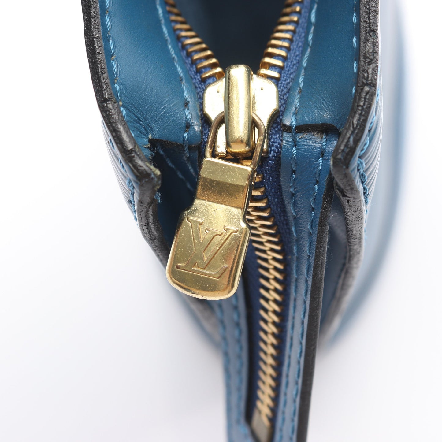 サンジャック エピ トレドブルー ハンドバッグ レザー ブルー ルイヴィトン バッグ LOUIS VUITTON