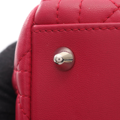 LADY DIOR レディディオール カナージュ 2WAY ハンドバッグ レザー ピンクパープル クリスチャンディオール バッグ Christian Dior