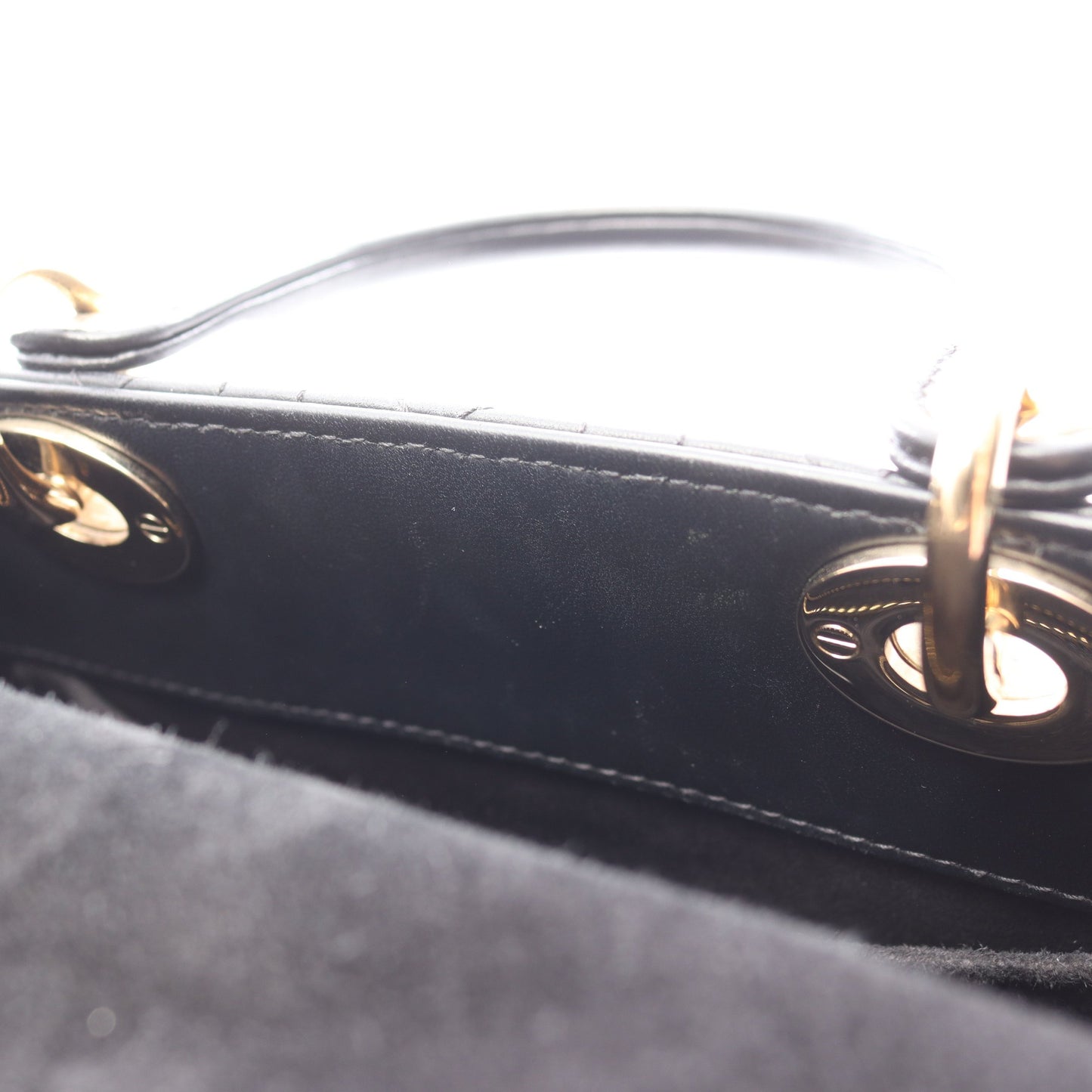 LADY DIOR MY ABCDIOR 2WAY ハンドバッグ レザー ブラック クリスチャンディオール バッグ Christian Dior