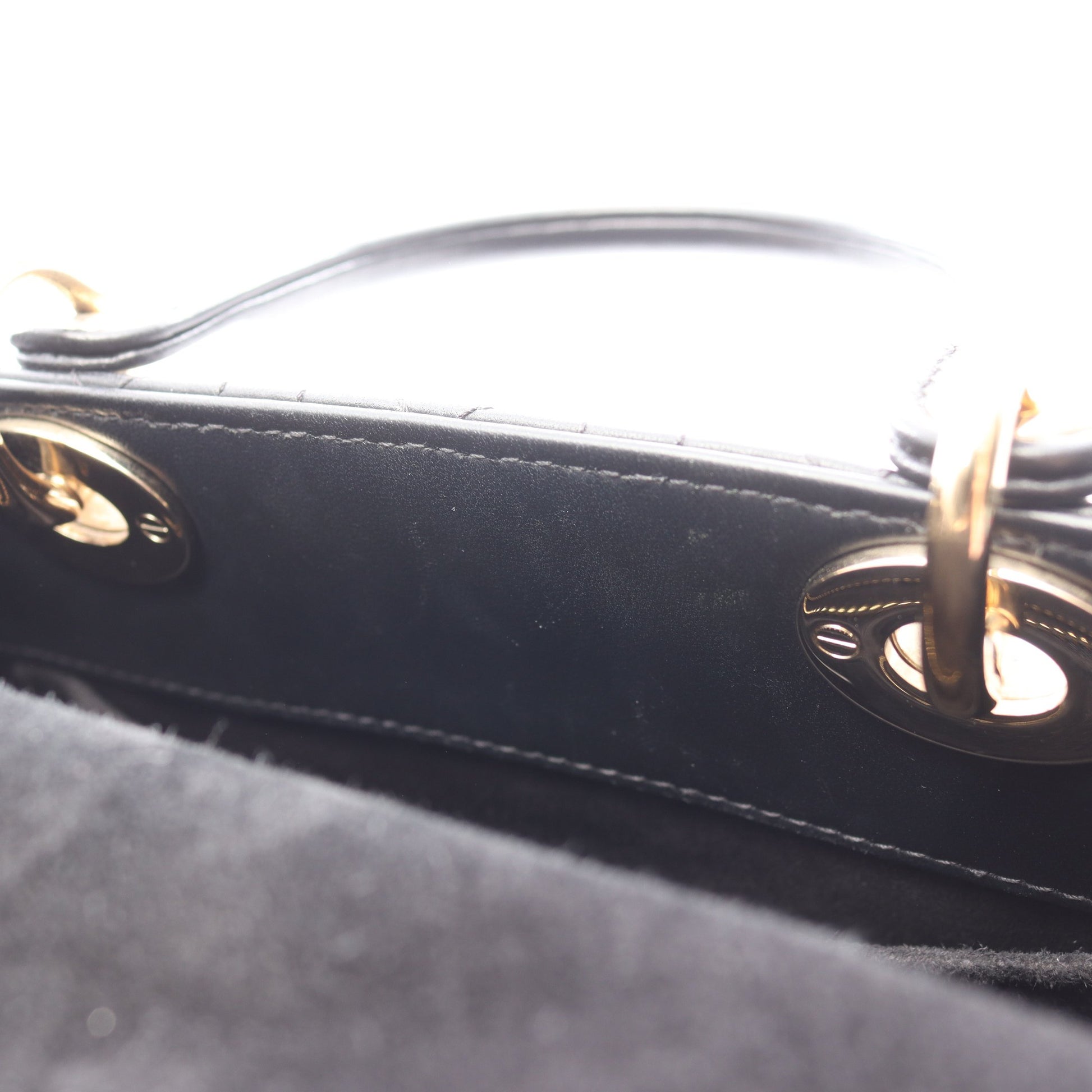 LADY DIOR MY ABCDIOR 2WAY ハンドバッグ レザー ブラック クリスチャンディオール バッグ Christian Dior