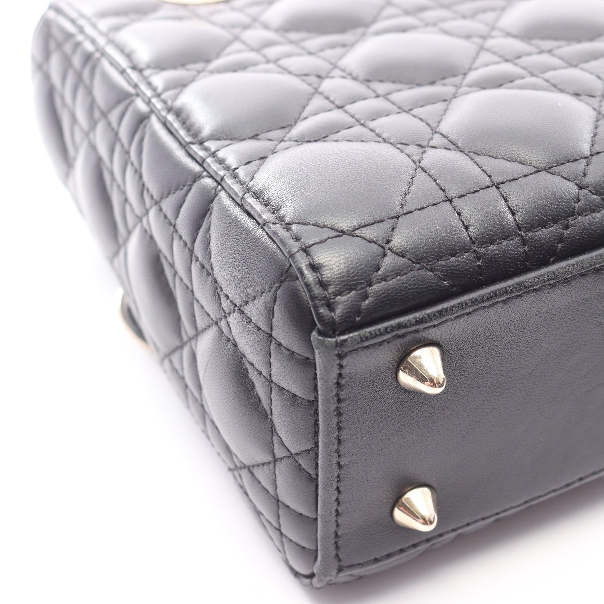 LADY DIOR MY ABCDIOR 2WAY ハンドバッグ レザー ブラック クリスチャンディオール バッグ Christian Dior