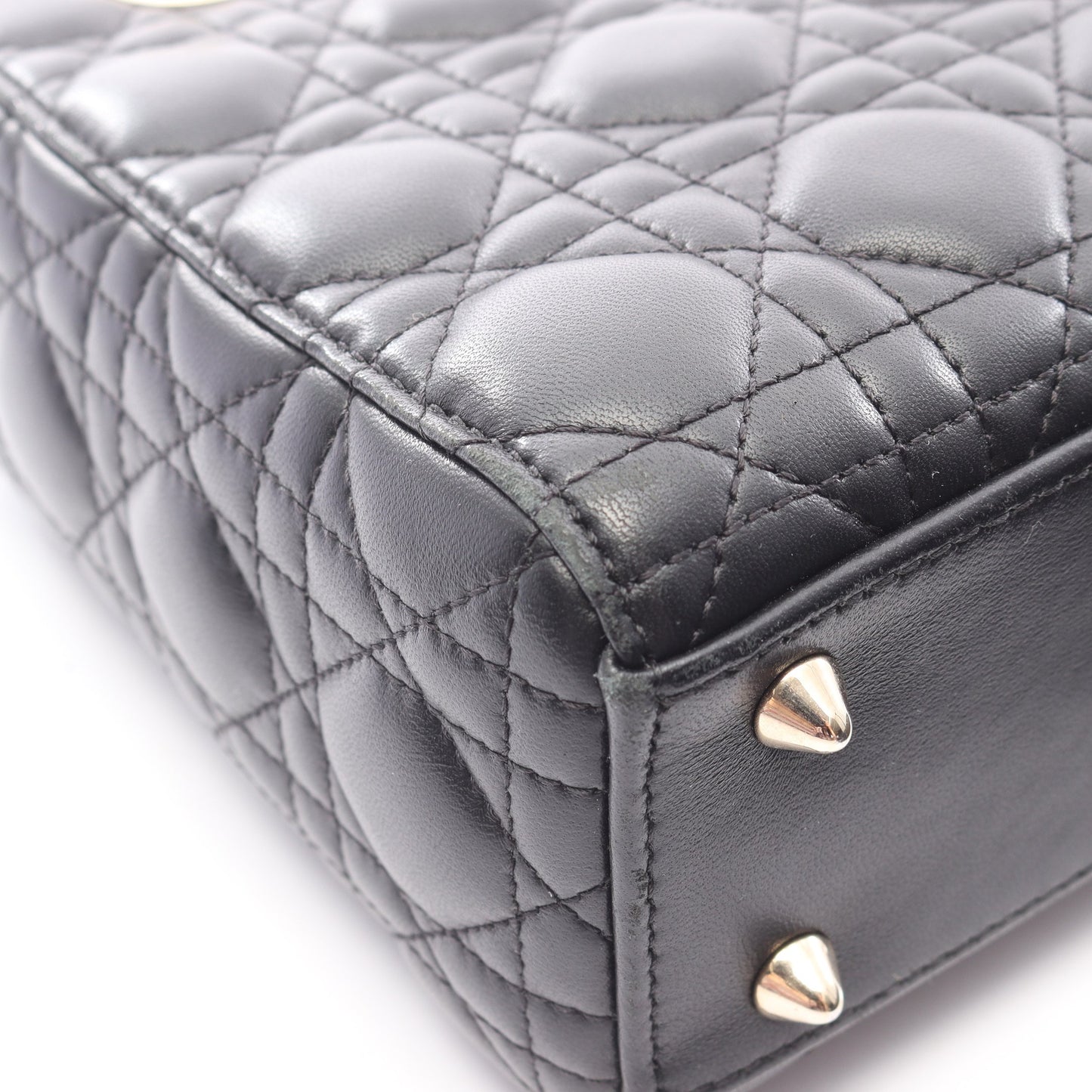 LADY DIOR MY ABCDIOR 2WAY ハンドバッグ レザー ブラック クリスチャンディオール バッグ Christian Dior