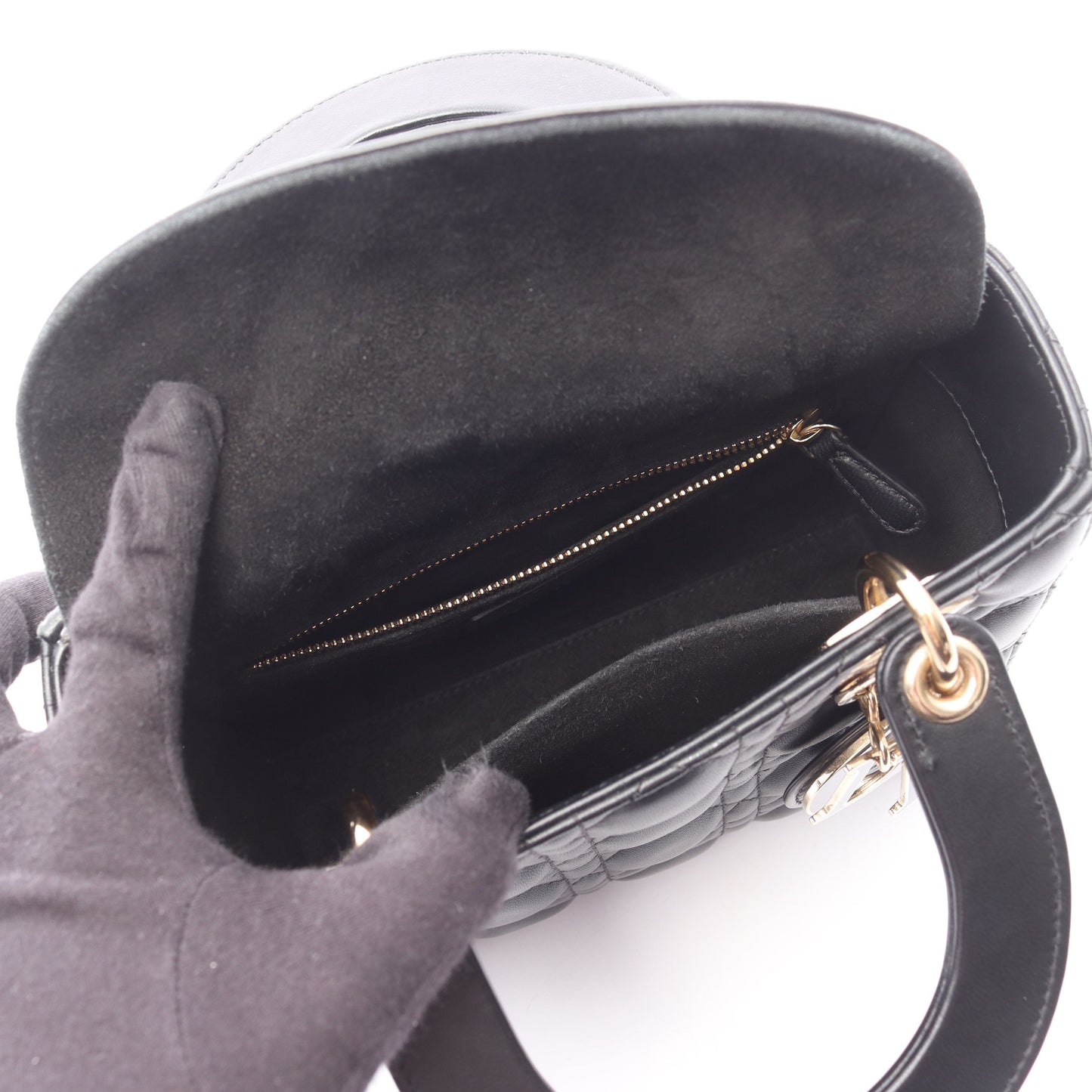 LADY DIOR MY ABCDIOR 2WAY ハンドバッグ レザー ブラック クリスチャンディオール バッグ Christian Dior