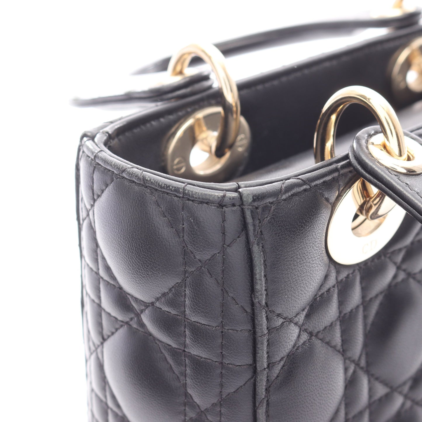 LADY DIOR MY ABCDIOR 2WAY ハンドバッグ レザー ブラック クリスチャンディオール バッグ Christian Dior