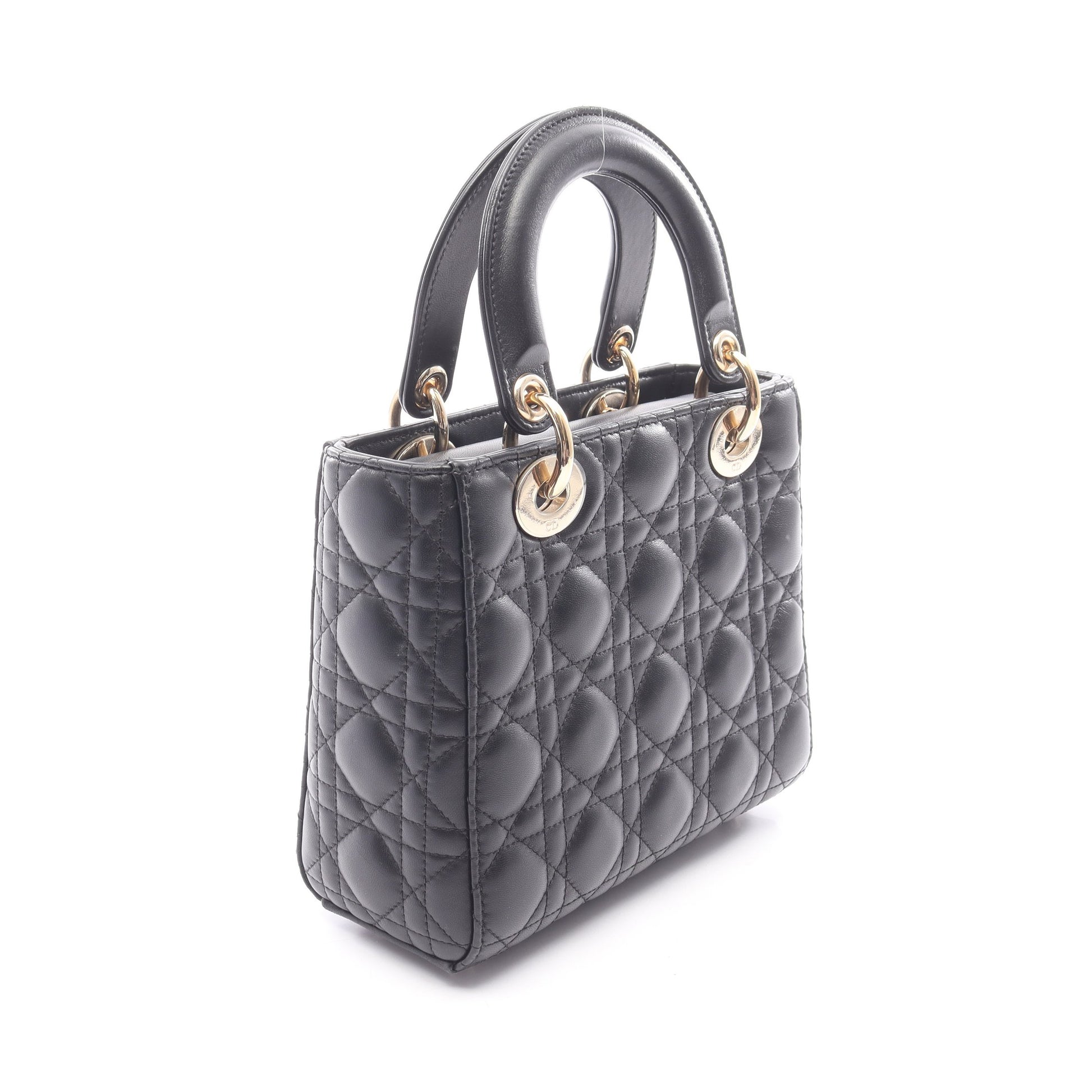 LADY DIOR MY ABCDIOR 2WAY ハンドバッグ レザー ブラック クリスチャンディオール バッグ Christian Dior