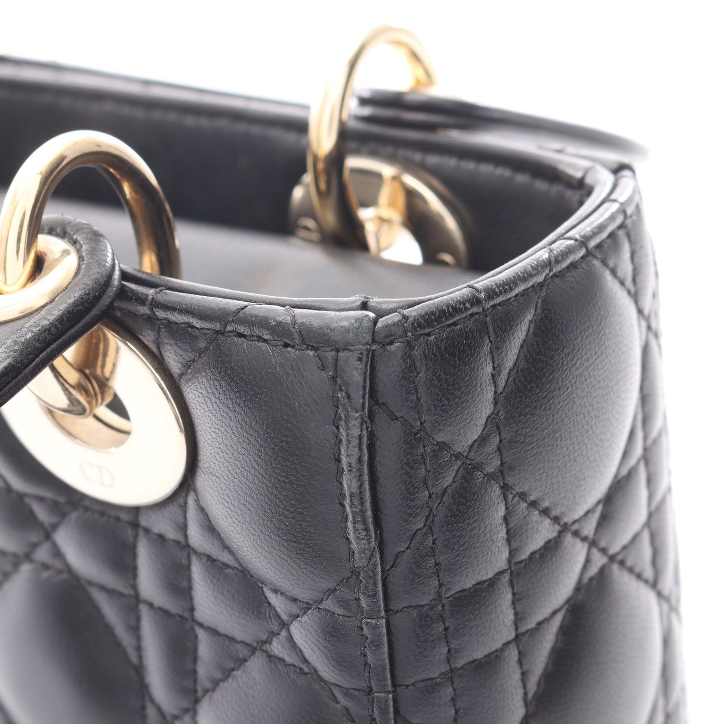 LADY DIOR MY ABCDIOR 2WAY ハンドバッグ レザー ブラック クリスチャンディオール バッグ Christian Dior