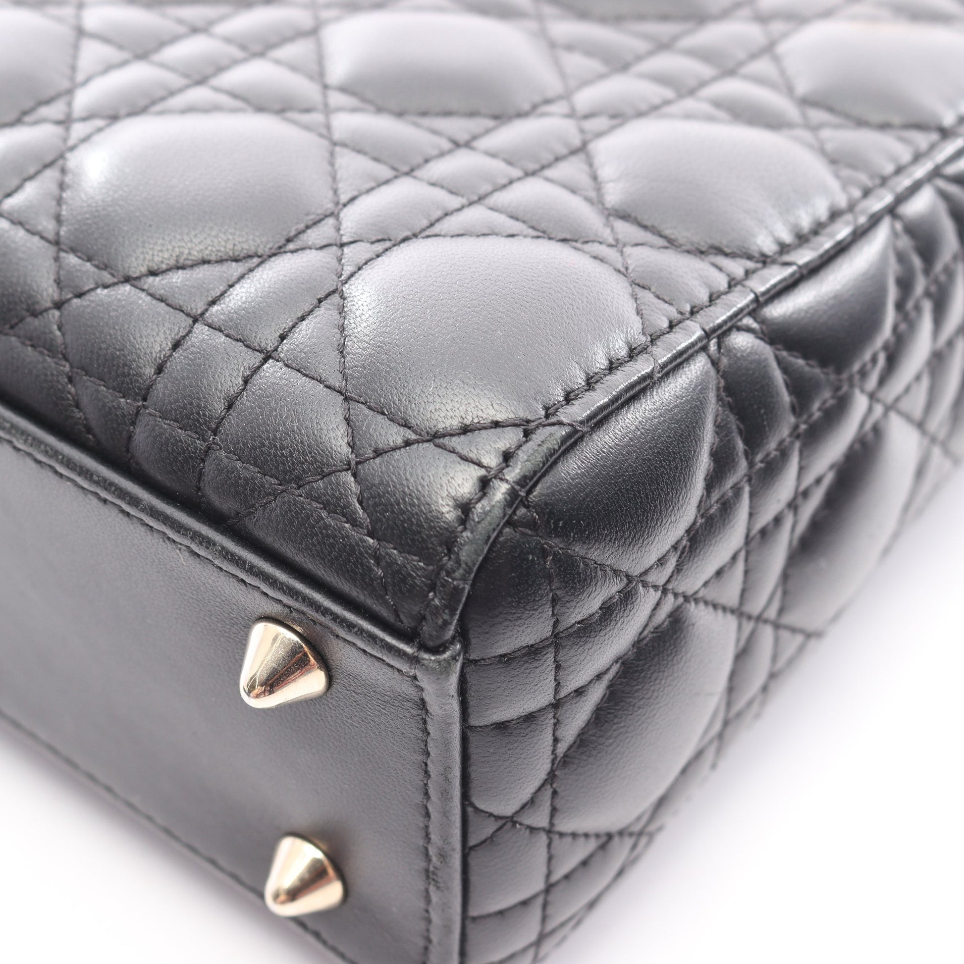 LADY DIOR MY ABCDIOR 2WAY ハンドバッグ レザー ブラック クリスチャンディオール バッグ Christian Dior