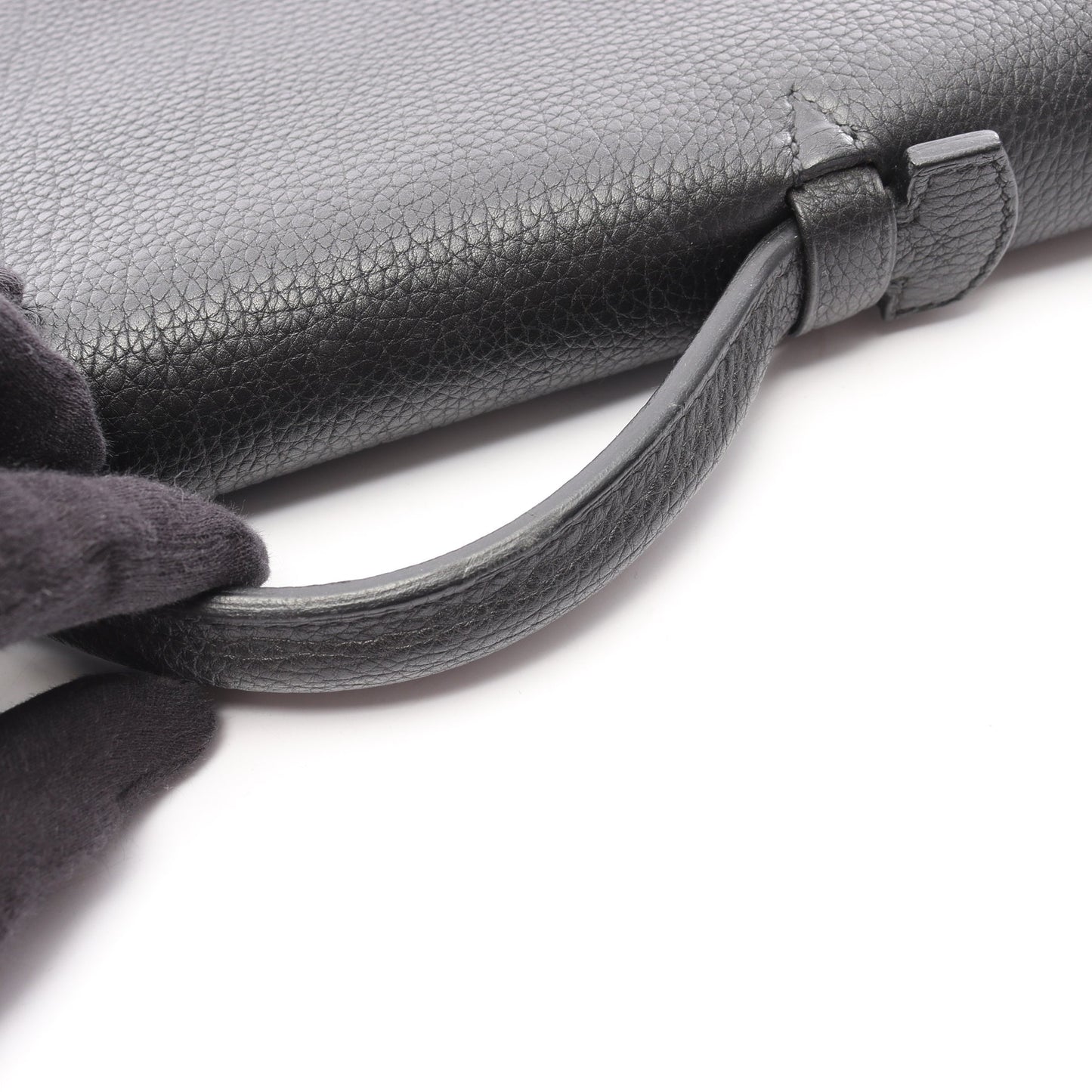 サックアデペッシュ38 ビジネスバッグ ブリーフケース トゴ ブラック シルバー金具 □K刻印 エルメス バッグ HERMES