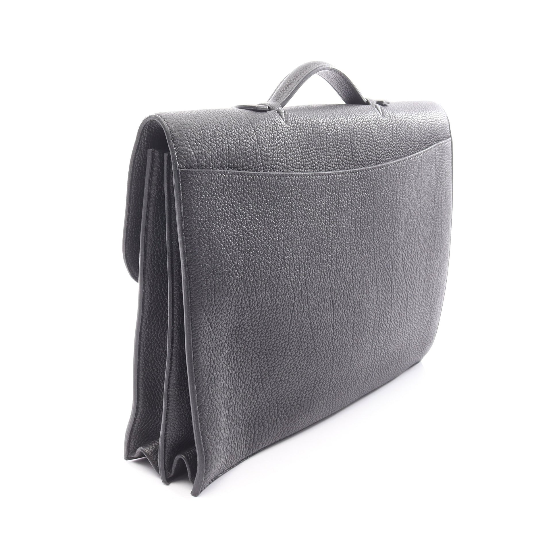 サックアデペッシュ38 ビジネスバッグ ブリーフケース トゴ ブラック シルバー金具 □K刻印 エルメス バッグ HERMES