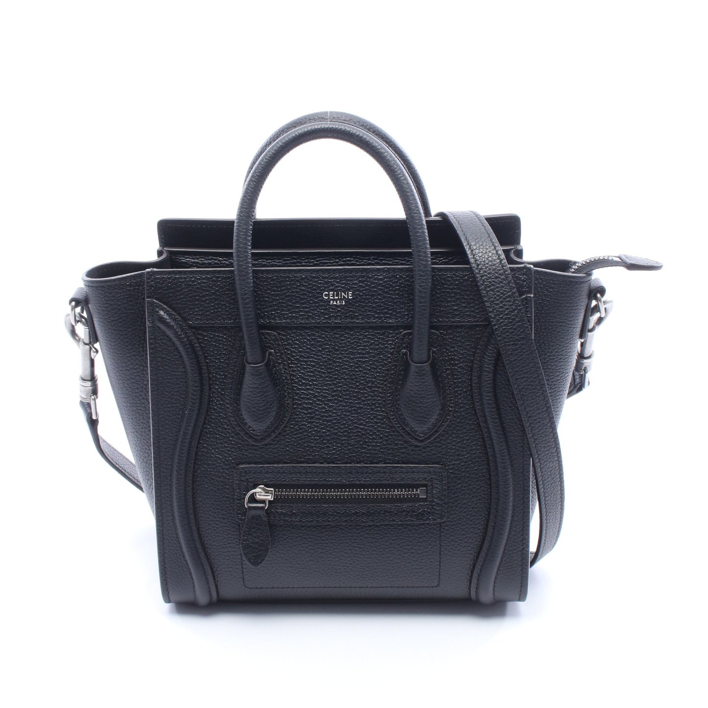 ラゲージ ナノショッパー 2WAY ハンドバッグ レザー ブラック セリーヌ バッグ CELINE
