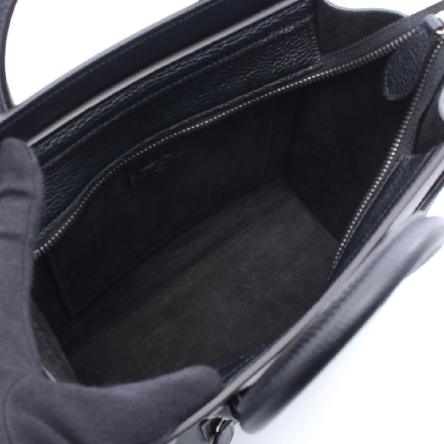 ラゲージ ナノショッパー 2WAY ハンドバッグ レザー ブラック セリーヌ バッグ CELINE