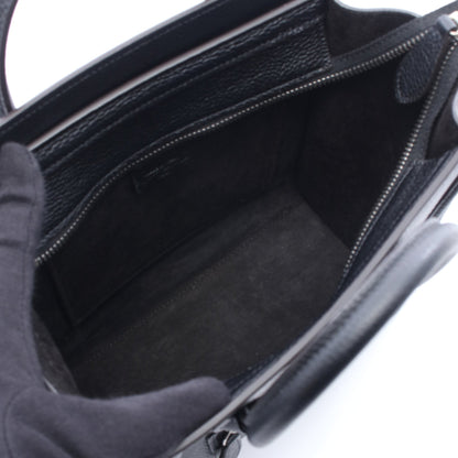ラゲージ ナノショッパー 2WAY ハンドバッグ レザー ブラック セリーヌ バッグ CELINE