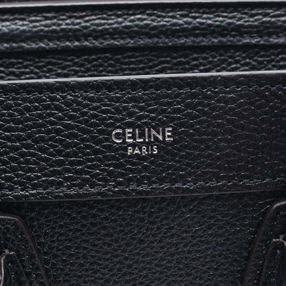 ラゲージ ナノショッパー 2WAY ハンドバッグ レザー ブラック セリーヌ バッグ CELINE