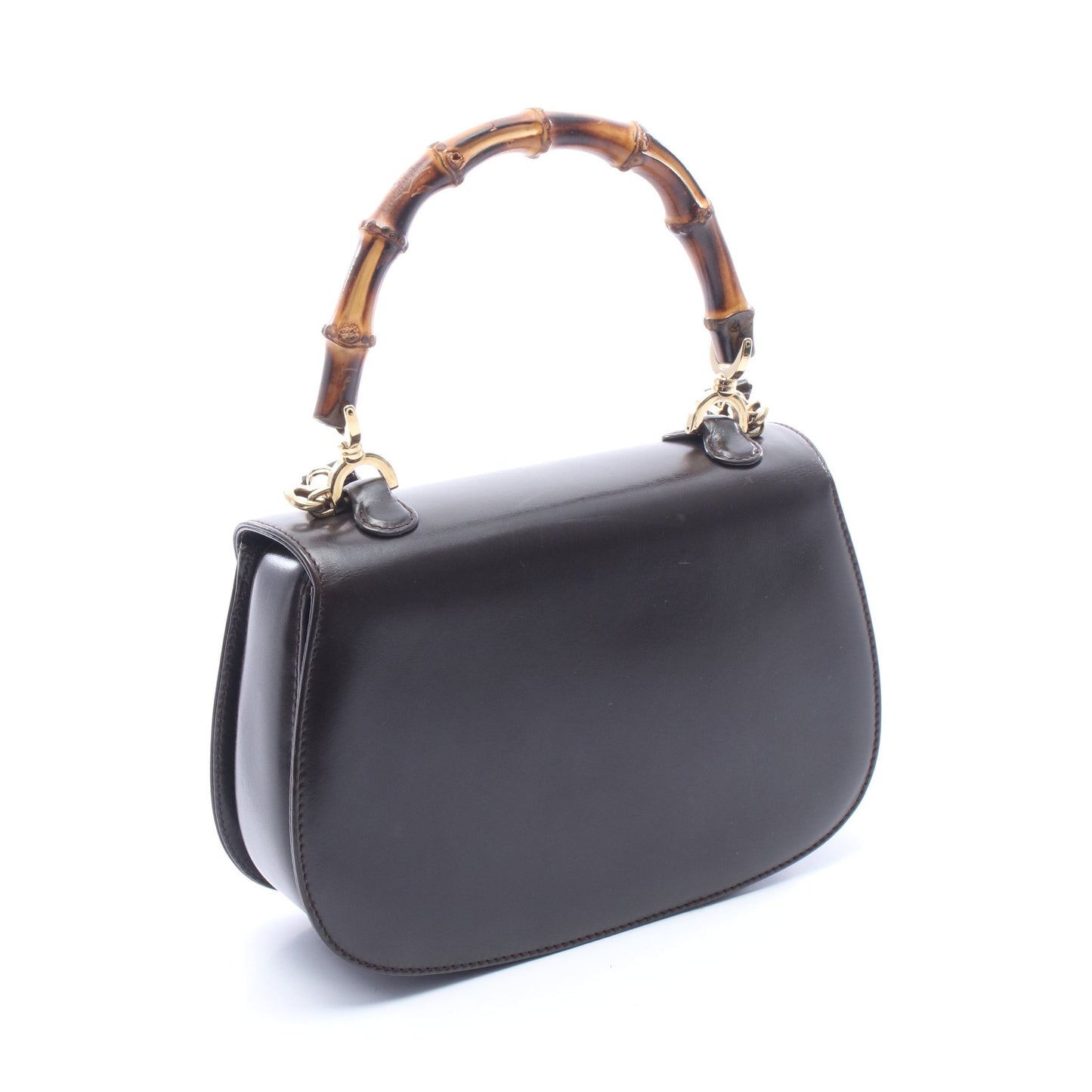 バンブー 2WAY ハンドバッグ レザー ブラック グッチ バッグ GUCCI