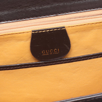 バンブー 2WAY ハンドバッグ レザー ブラック グッチ バッグ GUCCI