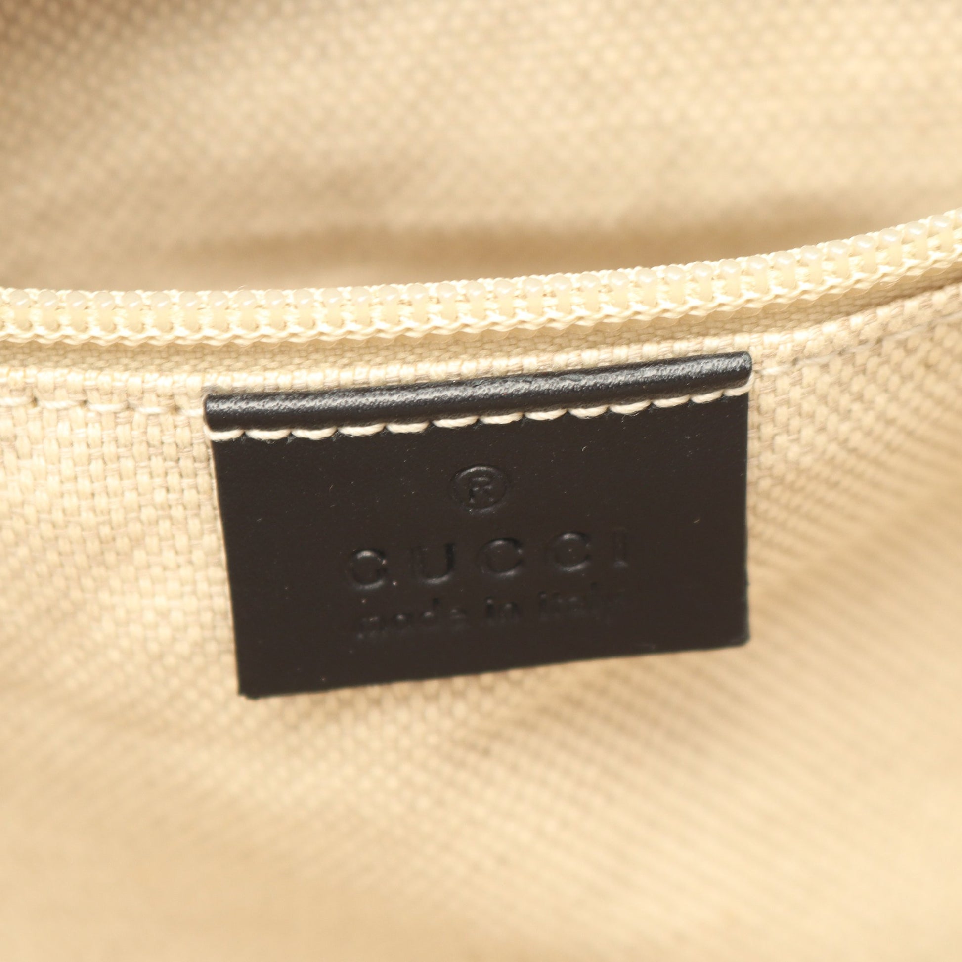 Gキャンバス シェリーライン ショルダーバッグ キャンバス レザー ブラック グッチ バッグ GUCCI