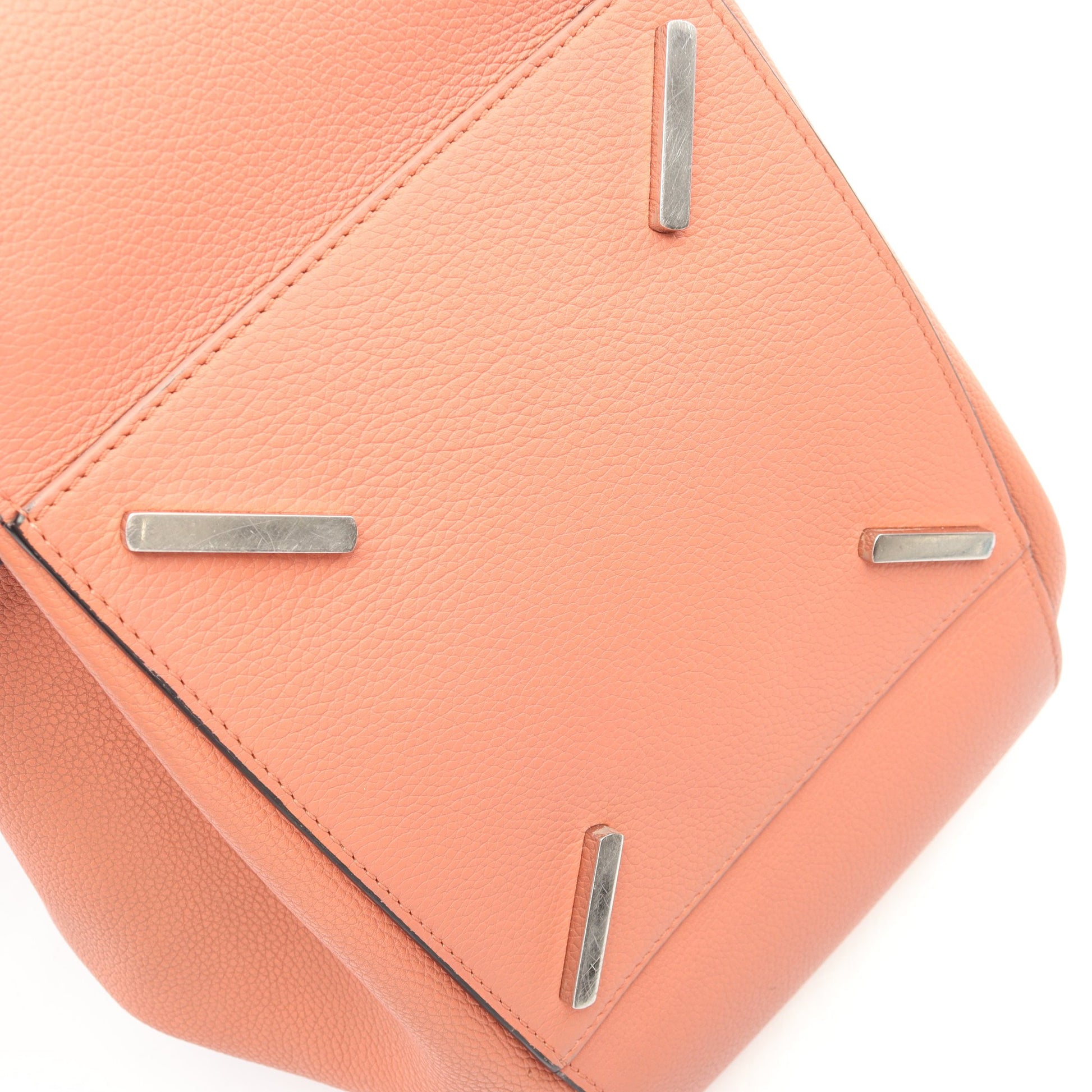 ハンモック ドローストリングバッグ ミディアム 2WAY ハンドバッグ レザー コーラルオレンジ ロエベ バッグ LOEWE