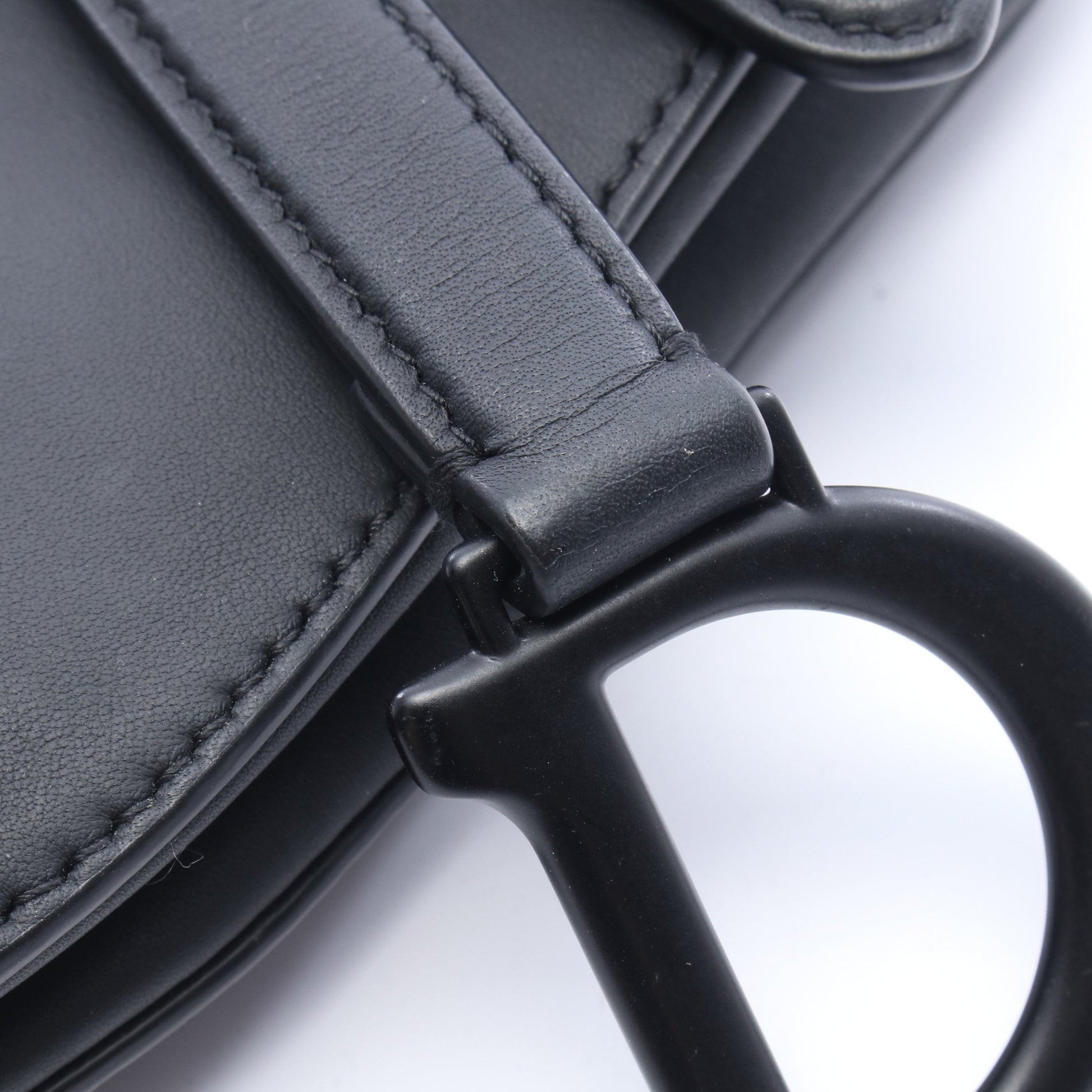 SADDLE サドル ミニ ハンドバッグ レザー ブラック クリスチャンディオール バッグ Christian Dior