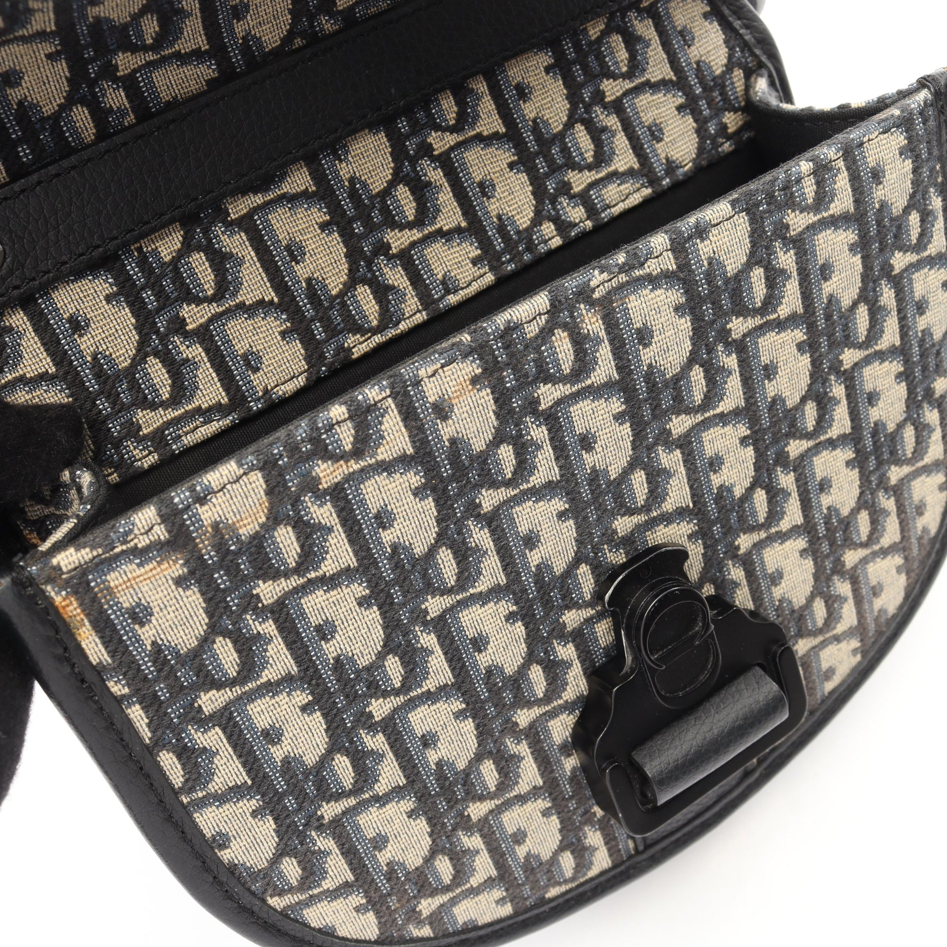GALLOP ギャロップ ミニ オブリーク ショルダーバッグ キャンバス レザー アイボリー ネイビー クリスチャンディオール バッグ Christian Dior