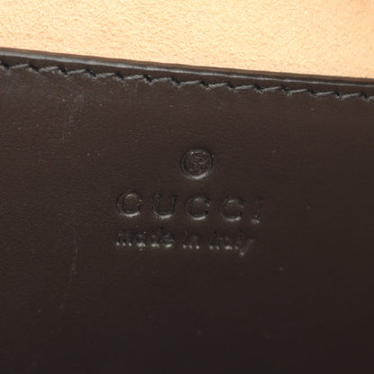 インターロッキングG ハート チェーンショルダーバッグ レザー ブラック グッチ バッグ GUCCI