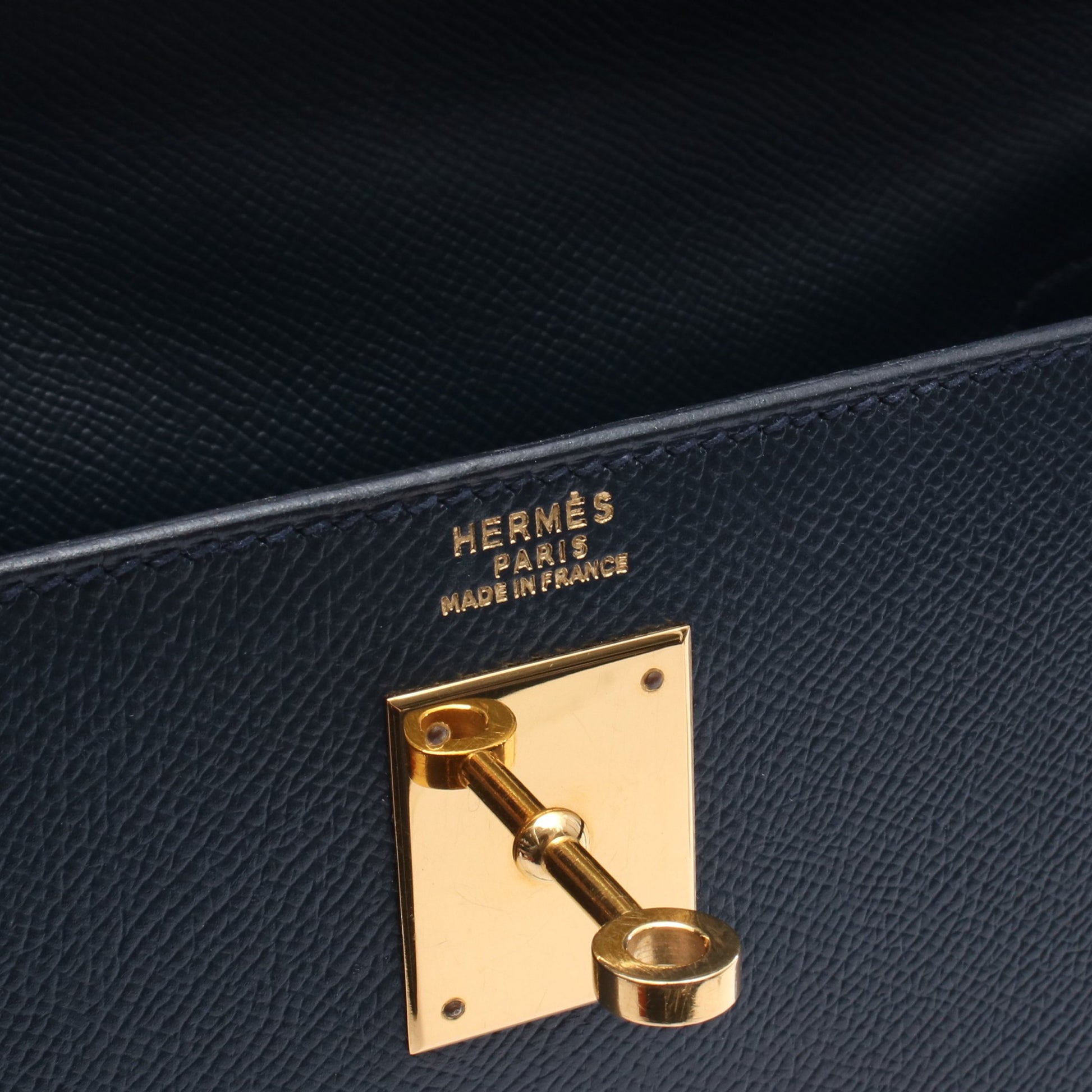 ケリー32 ブルーインディゴ 外縫い 2WAY ハンドバッグ クシュベル ネイビー ゴールド金具 ○Y刻印 エルメス バッグ HERMES