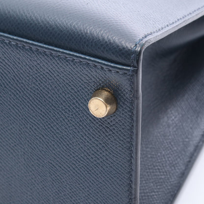 ケリー32 ブルーインディゴ 外縫い 2WAY ハンドバッグ クシュベル ネイビー ゴールド金具 ○Y刻印 エルメス バッグ HERMES