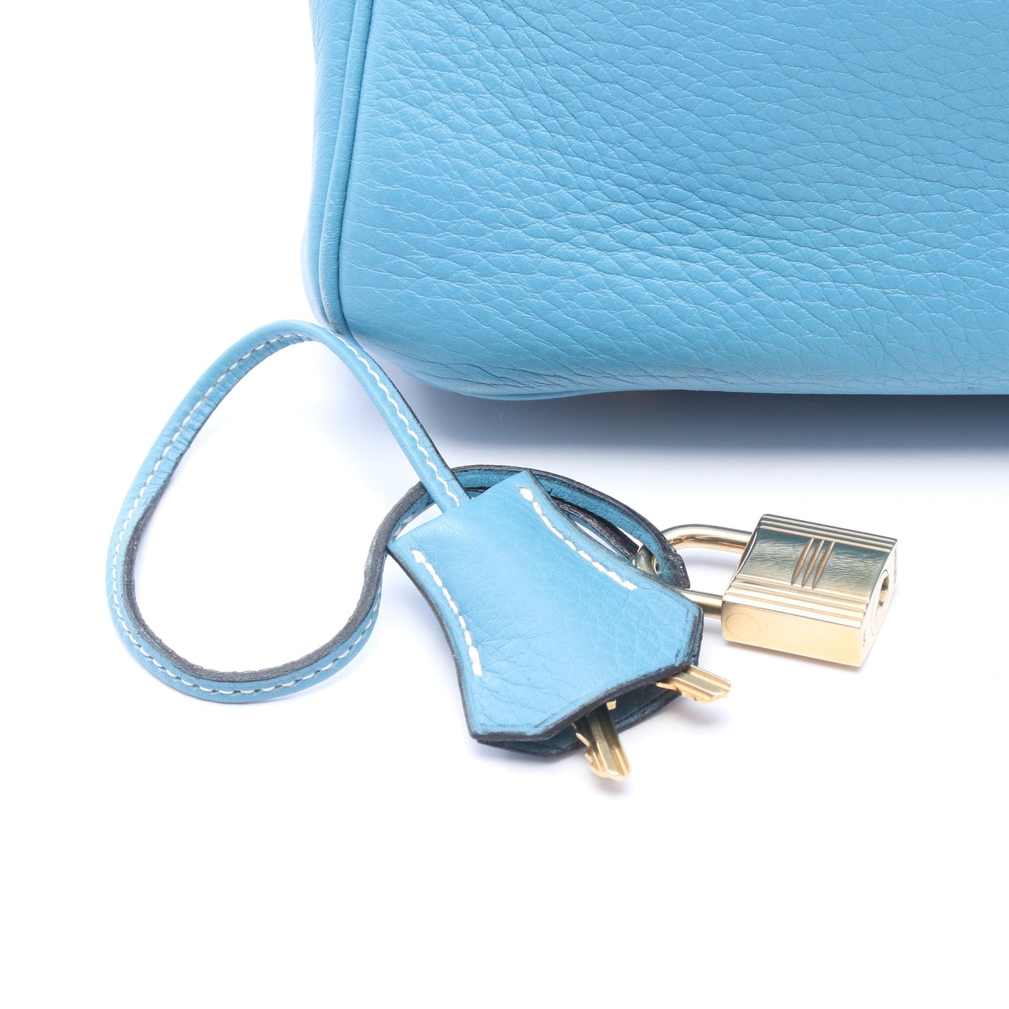 バーキン35 ブルージーン ハンドバッグ トリヨンクレマンス ブルー ゴールド金具 □B刻印 エルメス バッグ HERMES