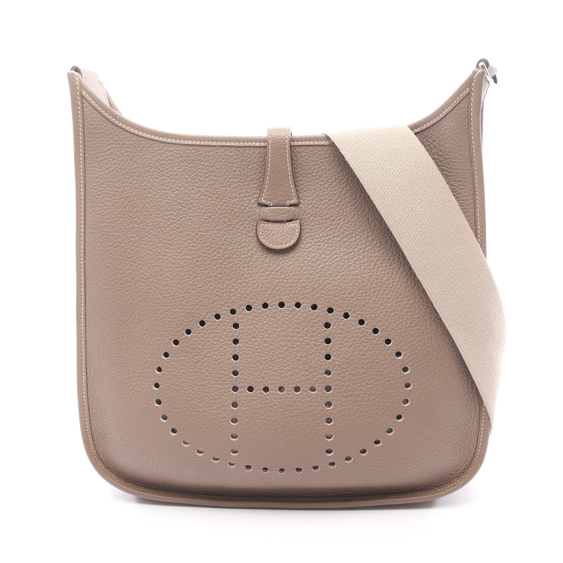 エヴリン 1 アン PM ショルダーバッグ トリヨンクレマンス グレーブラウン シルバー金具 □K刻印 エルメス バッグ HERMES
