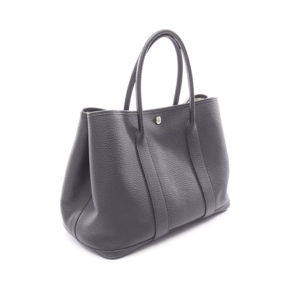 ガーデンパーティPM ハンドバッグ トートバッグ ヴァッシュカントリー ブラック シルバー金具 X刻印 エルメス バッグ HERMES