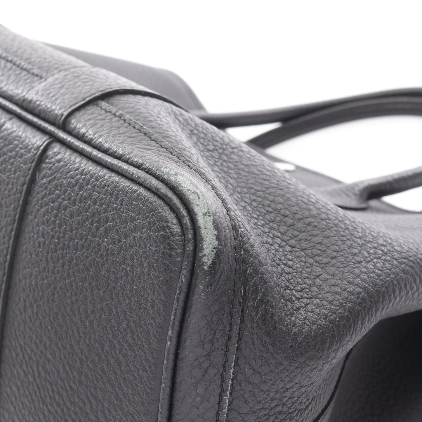 ガーデンパーティPM ハンドバッグ トートバッグ ヴァッシュカントリー ブラック シルバー金具 X刻印 エルメス バッグ HERMES