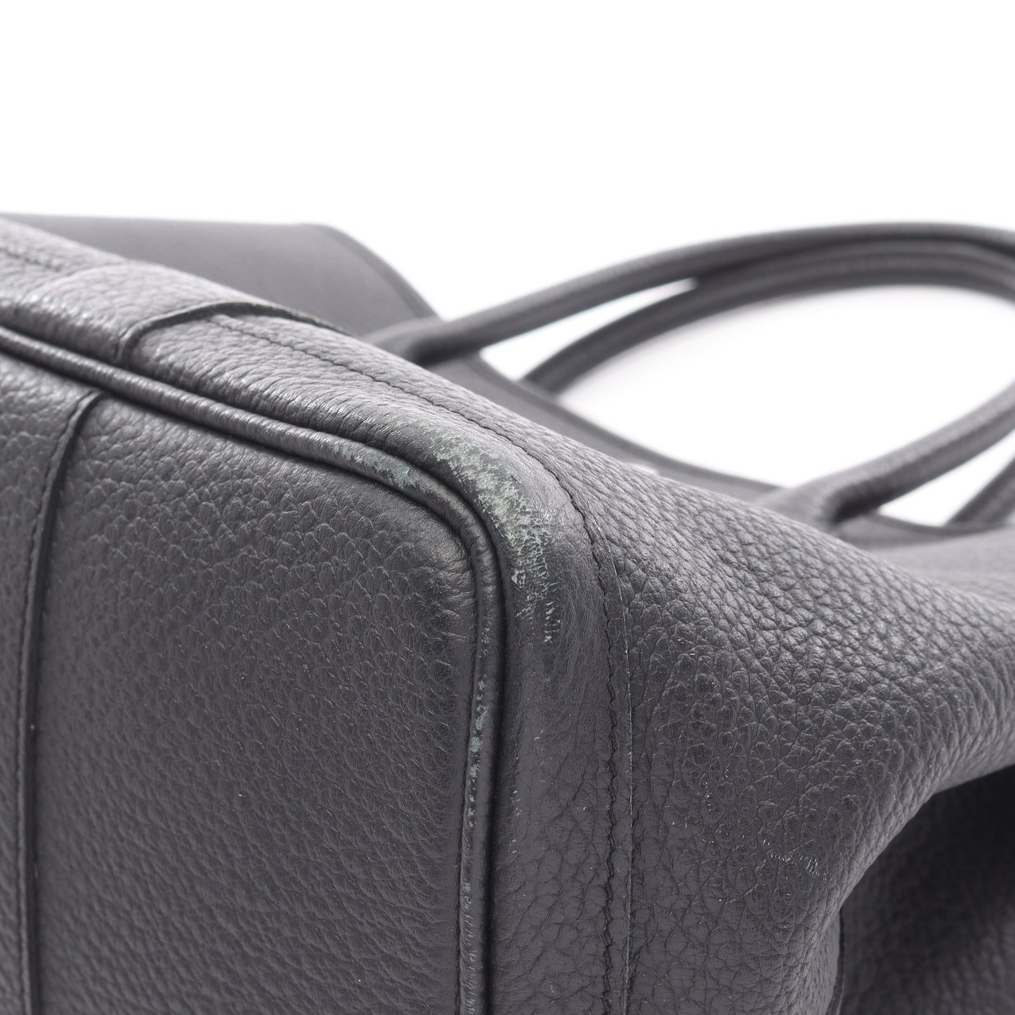 ガーデンパーティPM ハンドバッグ トートバッグ ヴァッシュカントリー ブラック シルバー金具 X刻印 エルメス バッグ HERMES