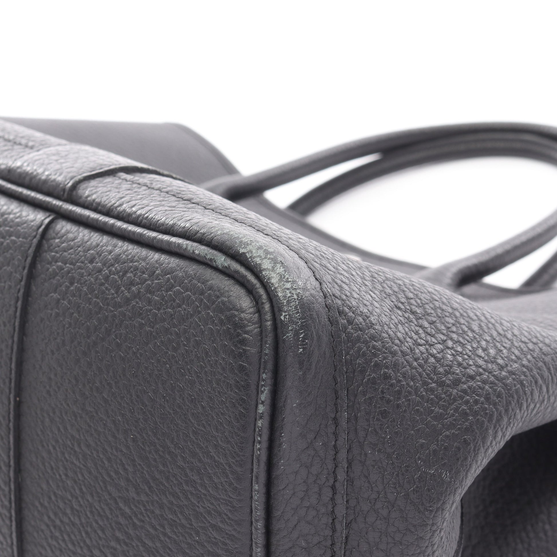 ガーデンパーティPM ハンドバッグ トートバッグ ヴァッシュカントリー ブラック シルバー金具 X刻印 エルメス バッグ HERMES