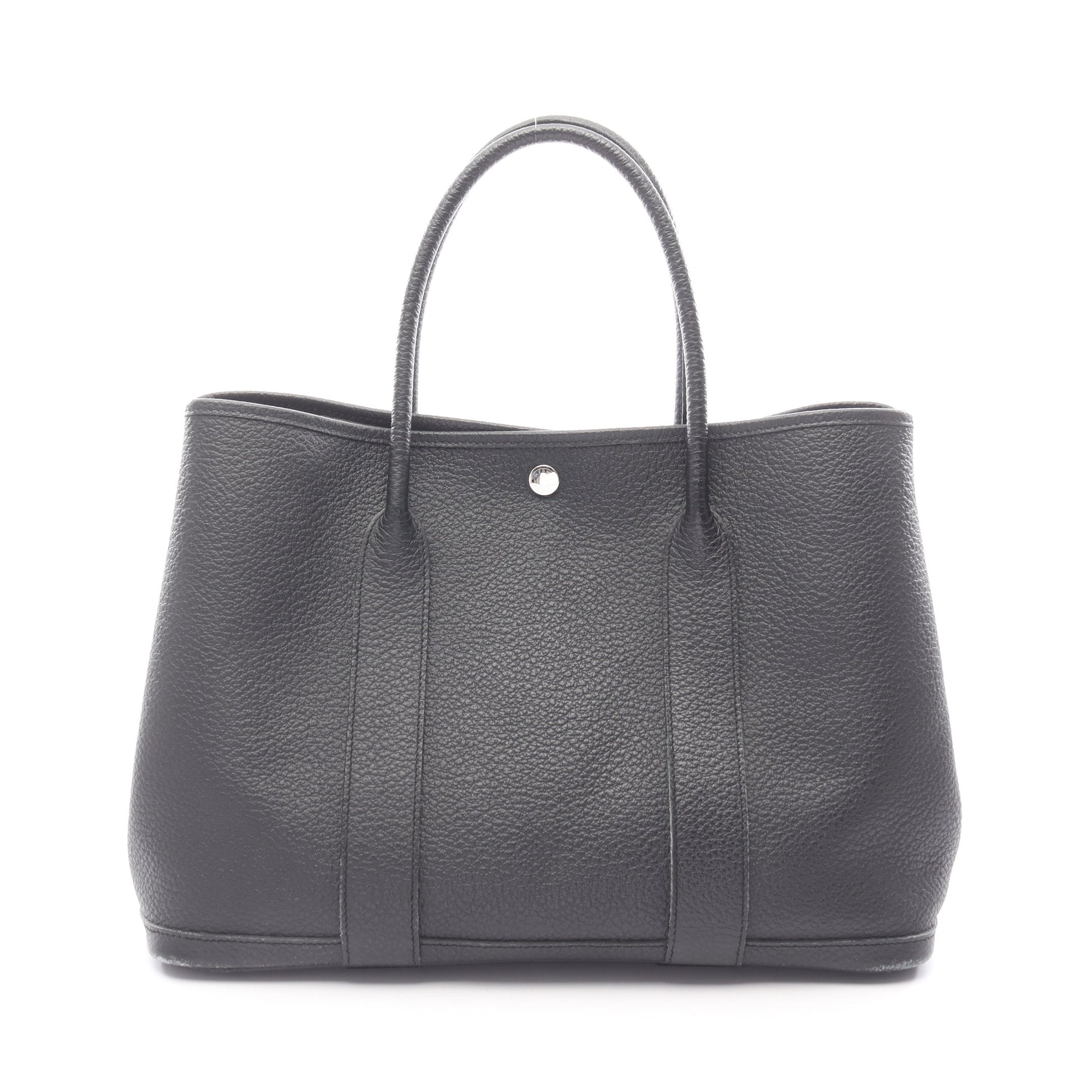 ガーデンパーティPM ハンドバッグ トートバッグ ヴァッシュカントリー ブラック シルバー金具 X刻印 エルメス バッグ HERMES
