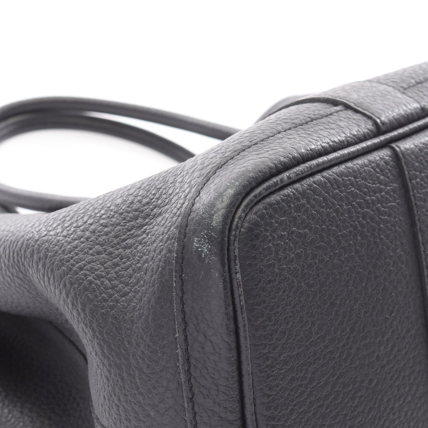 ガーデンパーティPM ハンドバッグ トートバッグ ヴァッシュカントリー ブラック シルバー金具 X刻印 エルメス バッグ HERMES
