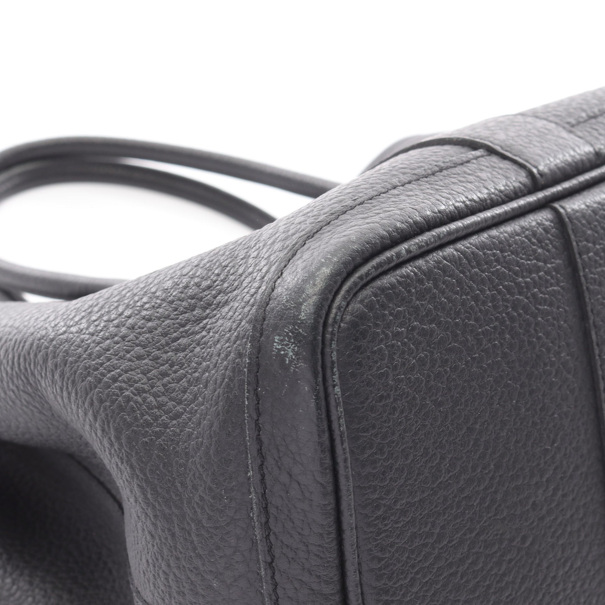 ガーデンパーティPM ハンドバッグ トートバッグ ヴァッシュカントリー ブラック シルバー金具 X刻印 エルメス バッグ HERMES