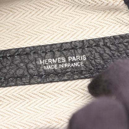 ガーデンパーティPM ハンドバッグ トートバッグ ヴァッシュカントリー ブラック シルバー金具 X刻印 エルメス バッグ HERMES