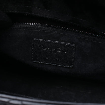 LADY DIOR レディディオール カナージュ 2WAY ハンドバッグ レザー ブラック クリスチャンディオール バッグ Christian Dior